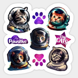 Sticker Star Cats (Blue) Sticker